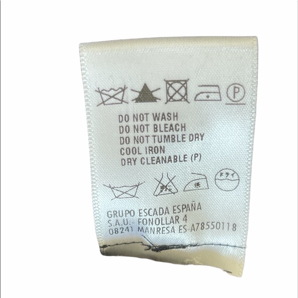 Escada Wide Leg Gray/Purple Pinstripe Silk/Wool Slacks Size 40/4 - Picture 9 of 9